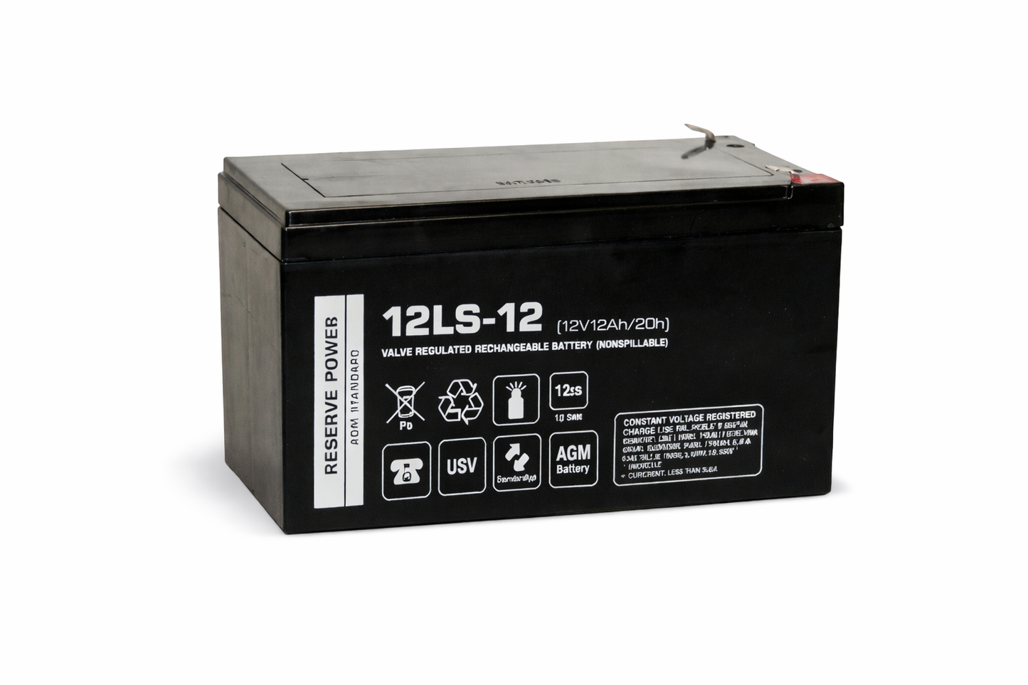 12LCP-12ah AGM Scootmobiel Accu – 12V 12ah (Set van 2 stuks)