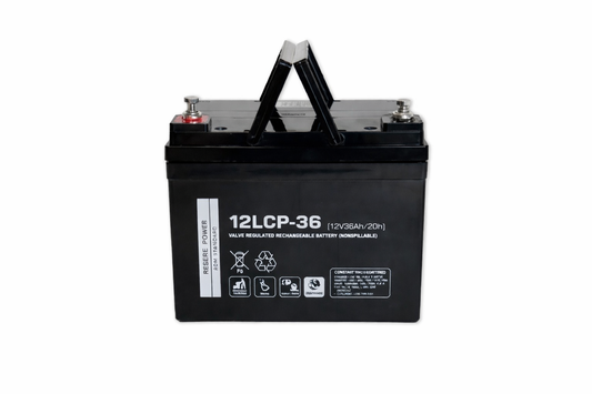 12LCP-36 AGM Scootmobiel Accu – 12V 36ah (Set van 2 stuks)